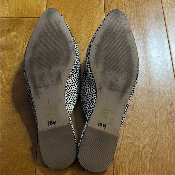 Madewell Remi Calf Hair Mules Size 7 Animal Print Leopard Slip On Pointed Toe - Picture 6 of 7